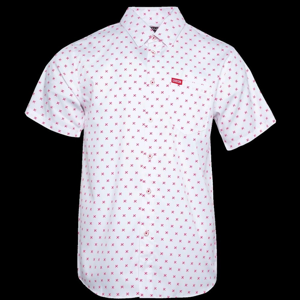 Dixxon Flannel Red Finney Short Sleeve Party Shirt All Over Print AOP